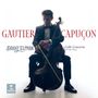 Texte: "GAUTIER CAPUÇON", "DANNY ELFMAN", "Cello Concerto & Film Music". Ein Mann im Anzug spielt Cello. Links unten: Logo., CD