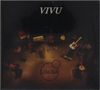 Text oben: "VIVU". Unten: "L'ALBA" auf einem dunklen Hintergrund. Verschiedene Musikinstrumente verteilt., CD