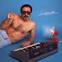 Der Schriftzug "Dabeull" ist sichtbar. Ein Mann liegt mit Sonnenbrille und Zigarette neben einem Synthesizer und Ventilator., LP