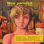 Text: "New paradoX unreleased, covers and edits." Darunter ein gelbes Feld mit Künstlernamen. Illustration: Junge Person., 2 LPs