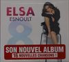„ELSA ESNOULT 8“ in großen Lettern, daneben sitzt eine Frau auf einem Stuhl. Text: „SON NOUVEL ALBUM, 16 NOUVELLES CHANSONS !“, CD