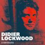 Text: "Didier Lockwood" und "Storyboard". Illustration eines Mannes in Rot- und Blautönen mit einer Geige., LP
