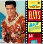 Text: "See Elvis in Hal Wallis’ Blue Hawaii. 14 Great Songs."  
Ein Mann in Hawaiihemd und Blumenkette spielt Ukulele.