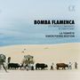 „Bomba Flamenca“ und andere Titel. Menschen ziehen Wagen mit Stieren durch eine sandige Wüstenlandschaft., CD