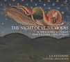 Oben: "The Night of St. Nicholas", "A Medieval Liturgy for Father Christmas". Illustration: St. Nikolaus fliegt am Himmel., CD