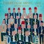 "TRUMPETS OF MICHEL-ANGE IBRAHIM MAALOUF VOL. 2" – Illustration von Menschen mit Instrumenten, viele tragen rote Kappen., LP
