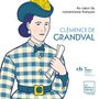Text: "Au cœur du romantisme français", "Clémence de Grandval". Illustration einer Frau in kariertem Kleid, Hut und Ohrringen., 4 CDs