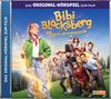 „Das Original-Hörspiel zum Film“, „Bibi Blocksberg: Das große Hexentreffen“. Bibi hält einen Besen, umgeben von Leuten.