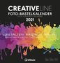 Foto-Bastelkalender schwarz 2021 - Kreativ-Kalender - DIY-Kalender - 21x22 - datiert, Diverse