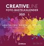 Foto-Bastelkalender rot 2021 - Kreativ-Kalender - DIY-Kalender - 21x22 - datiert, Diverse