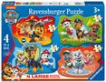Ravensburger Kinderpuzzle 03028 - Helden mit Fell - 4 Large Shaped PAW Patrol Puzzle für Kinder ab 3 Jahren, Spiele