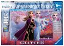 Ravensburger Kinderpuzzle - 12868 Starke Schwestern - Disney Frozen-Puzzle für Kinder ab 6 Jahren, mit 100 Teilen im XXL-Format, mit Glitter, SPL