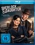 "Sherlock & Daughter Staffel 1. Zwei Holmes sind besser als einer." Mann und Frau vor der Londoner Skyline., 2 Blu-ray Discs
