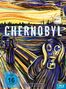 Der Text "CHERNOBYL" steht groß in der Mitte. Illustration zeigt Figuren in Schutzanzügen vor rauchender Industrie., 2 Blu-ray Discs