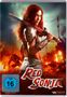 Text: "FSK 16," "Red Sonja," "Vuelta." Rote Haarige Frau mit Schwert vor brennender Stadt., DVD