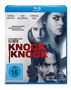 "Versuchung. Verführung. Vergeltung." Titel: "Knock Knock". Darunter ein nachdenklicher Mann, zwei Frauen im Hintergrund.