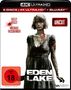 Text: "4K ULTRA HD", "KELLY REILLY", "MICHAEL FASSBENDER", "UNCUT", "FSK ab 18", "EDEN LAKE". Eine verletzte Frau in blutigem Kleid., 1 Ultra HD Blu-ray und 1 Blu-ray Disc