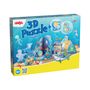 „3D Puzzle Play World“, ab 4 Jahren. Unterwasserwelt mit Tieren, Walen, Haien und einem U-Boot in bunten Farben.