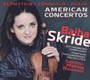 Bernstein, Korngold, Rózsa, American Concertos, Baiba Skride. Frau hält Geige, trägt dunkle Kleidung., CD