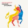 "EDGAR KNECHT COLOURS OF EUROPE" steht oben. Eine farbige, abstrakte Illustration zeigt zwei tanzende Figuren., CD
