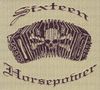 "Sixteen Horsepower" in gotischer Schrift. Eine Illustration mit einer Ziehharmonika und einem Totenkopfsymbol., 2 LPs
