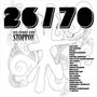 Große Zahlen "20 170", darunter "Die Songs von Stoppok." Liste mit Künstlernamen rechts. Abstrakte Illustrationen im Hintergrund., CD