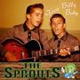 Text oben rechts: "Teen Billy Baby". Unten: "The Sprouts" vor Holztextur, daneben ein musizierender, tanzender Spross., CD