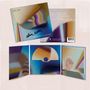 Buntes CD-Album mit Texten wie "alin coen" und "Du bedeutest mir die Welt", samt abstrakter Kunst und einem Porträt., CD