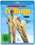 Text: "Schwarzenegger DeVito Zwillinge Twins Nur ihre Mutter kann sie auseinanderhalten. Ein Ivan Reitman Film." Zwei Männer in Anzügen vor blauem Himmel., Blu-ray Disc