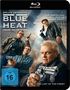 "Brian Dennehy. BLUE HEAT. EINSAME ZEIT FÜR HELDEN. FSK ab 16. Joe Pantoliano, Bill Paxton, Jeff Fahey. THE LAST OF THE FINEST." Vier Männer mit Pistolen, Wolkenkratzer im Hintergrund., Blu-ray Disc