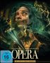 Texte: "FSK ab 16 freigegeben", "Opera", "Un film di Dario Argento". 

Eine dramatische Illustration: Frau mit zugenähten Augen, Raben, und Dolch., 1 Ultra HD Blu-ray und 2 Blu-ray Discs
