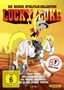 "Die große Spielfilm-Collection - Lucky Luke. FSK ab 6 freigegeben. 4 DVDs. Illustration von Lucky Luke auf einem Pferd.", 4 DVDs