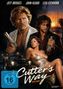 Oben die Namen "Jeff Bridges", "John Heard", "Lisa Eichhorn". Unten "Cutter's Way" und "Keine Gnade". Eine Illustration zeigt drei Personen., DVD