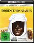 „Lawrence von Arabien“, 4K Ultra HD + Blu-ray, FSK 12. Illustration mit vermummtem Gesicht auf gelbem Hintergrund., 2 Ultra HD Blu-rays und 2 Blu-ray Discs
