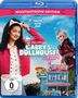 „Miautastische Edition“, „Haltet euch fest“, „Gabby's Dollhouse: Der Film“. Zwei Personen vor blauem Himmel, Haus unten.