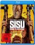 Text: Jorma Tommila and Stephen Lang, SISU, Road to Revenge, FSK ab 18, Vorläufiges Cover. Oben ein bärtiger Mann mit Waffen., Blu-ray Disc
