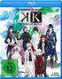Text: "DIE KOMPLETTE STAFFEL K RETURN OF KINGS", "FSK ab 12 freigegeben", "3 DISC-EDITION". 

Illustration mit mehreren Anime-Figuren.