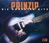 "PRINZIP, DIE GRÖSSTEN HITS", "2 CD". E-Gitarre mit Adlerbild vor Blitzhimmel., 2 CDs