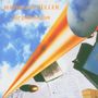 "MATHIAS SCHÜLLER der goldene plan" in orange. Himmel mit Wolken, goldener Kegel, Buch und Notizen im Hintergrund.