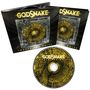 CD-Cover mit "GODSNAKE" oben, "Inhale the Noise" unten. Sichtbar: CD und Hülle mit Schlangenhaut-Design., CD