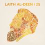 Oben „LAITH AL-DEEN 25“. Wörter formen ein Gesicht, mit Begriffen wie „DEIN“, „KEINE“, „GEHEIMNIS“ in warmen Farben., CD