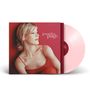 Text "jennifer paige" in Weiß auf rotem Hintergrund. Frau im roten Kleid schaut nach links. Pinke Vinylplatte sichtbar., LP