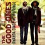 "THE GOOD ONES: RWANDA SINGS WITH STRINGS." Zwei Männer gehen Arm in Arm; einer hält ein Tamburin., LP