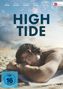 "High Tide" in großen Buchstaben. Ein Mann liegt am Strand, schaut nachdenklich. FSK 16 Logo unten links.