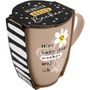 Tasse mit Motivdruck "Hier kann jeder machen was ich will", mit Banderole, Diverse, Diverse
