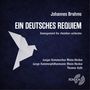 „Johannes Brahms. EIN DEUTSCHES REQUIEM. Arrangement for chamber orchestra.“ Origami-Vogel auf dunklem Hintergrund., CD
