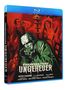 Text: "FRANKENSTEINS UNGEHEUER." Illustration: Grüne Kreatur, Mann und Frau in Angst auf rotem Hintergrund., Blu-ray Disc