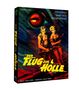 "Der Flug zur Hölle" in gelber Schrift. Zwei Menschen, ein Mann und eine Frau, stehen vor einem großen, roten Auge., Blu-ray Disc