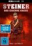 Steiner - Das Eiserne Kreuz I & II (Ultra HD Blu-ray & Blu-ray im Mediabook), 1 Ultra HD Blu-ray und 3 Blu-ray Discs