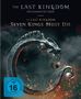 "The Last Kingdom: Die komplette Serie. Seven Kings Must Die." Logo eines kreisförmigen Drachen mit Funken. FSK 16 freigegeben., 19 Blu-ray Discs und 1 Ultra HD Blu-ray